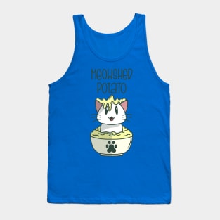 Meowshed potato with cat in the bowl Tank Top